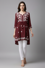 Chikankari Short Kurti Frock Style | Indian Top for Women