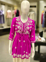chikankari short kurti frock style mannequin