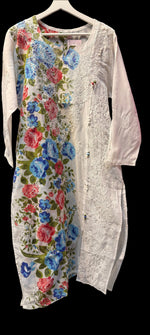 Floral Chikankari Cotton Kurti for Women