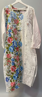 Floral Chikankari Cotton Kurti for Women