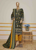 Embroidered dupatta border design for Pakistani khaddar Eid suit