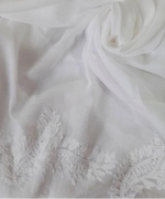 Hand Embroidered Lucknowi Chikankari Dupatta in Mulmul Cotton