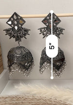 Indian tribal oxidised earrings lightweight