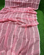 Kota Doriya Chikankari Dupatta Spread Hot Pink