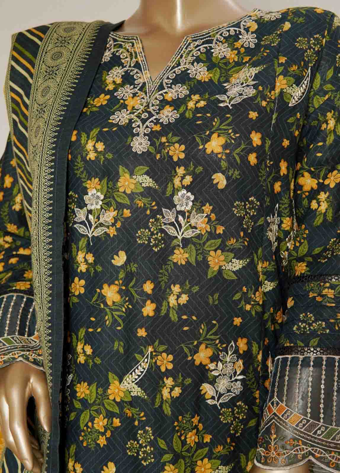 Matching embroidered dupatta for Pakistani 3pc dress from Eid collection