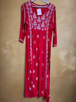 naira cut chikanlkari kurti red