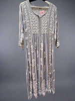 naira cut gown style chikankari kurtitop with elegant embroidery grey