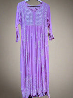 naira cut gown style chikankari kurti top with elegant embroidery pink