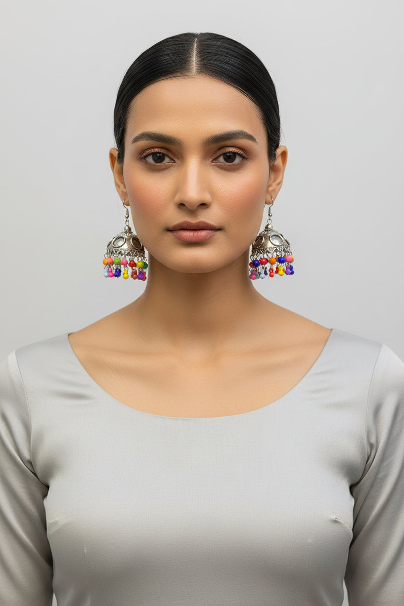 navratri-garba-oxidised-jhumka-earrings-uk