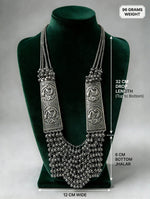Silver Sonata long mala necklace measurement chart” once corrected