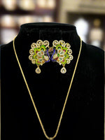Peacock Pendants Set with earrings | Peacock Design – Famaza Couture