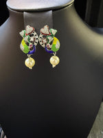 Peacock Pendants Set with earrings | Elegant Peacock Design – Famaza Couture