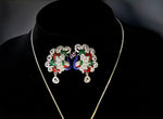 Peacock Pendants Set with earrings | Peacock Design – Famaza Couture