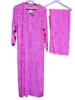 Chikankari Kurti with Pants Set Famazacouture