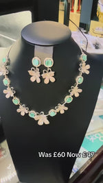 American Diamond Necklace Set with earring |3D Butterfly design