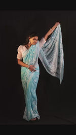 Full Jaal Chikankari Georgette Saree with Palla Keel Jaal Work – Elegant Ethnic Wear