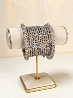silver american diamond kara bangles