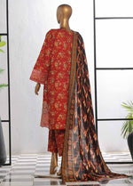 Traditional Pakistani Embroidered 3 Piece Suit for Eid