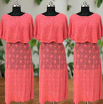 Chikankari capelet Dress in Viscose