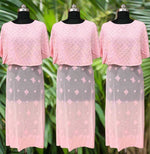 Chikankari capelet Dress in Viscose