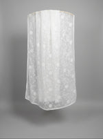 white chiffon duppata with kashmiri aari jaal work all over the duppata