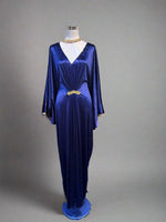 Khurshid Batwing Velvet Kaftan dress