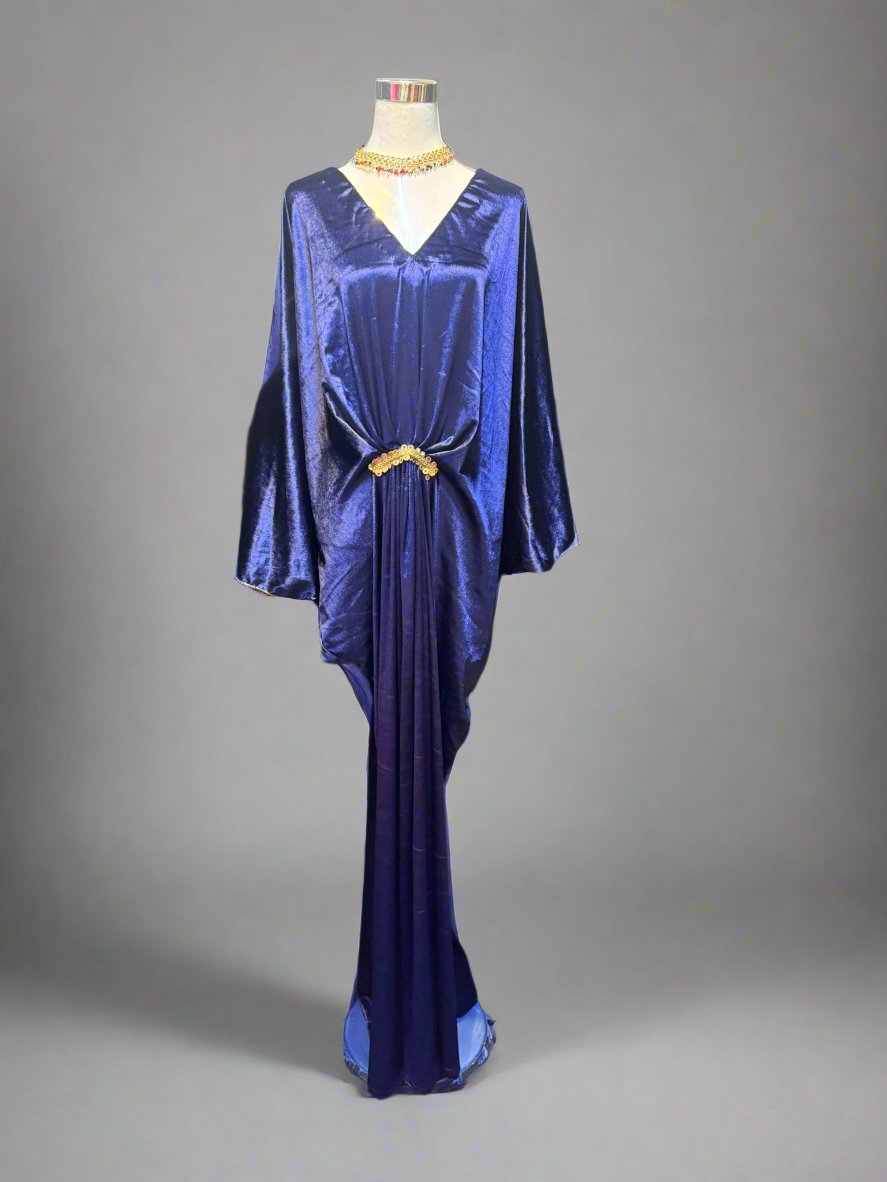 Khurshid Batwing Velvet Kaftan dress