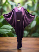 Khurshid Batwing Velvet Kaftan dress