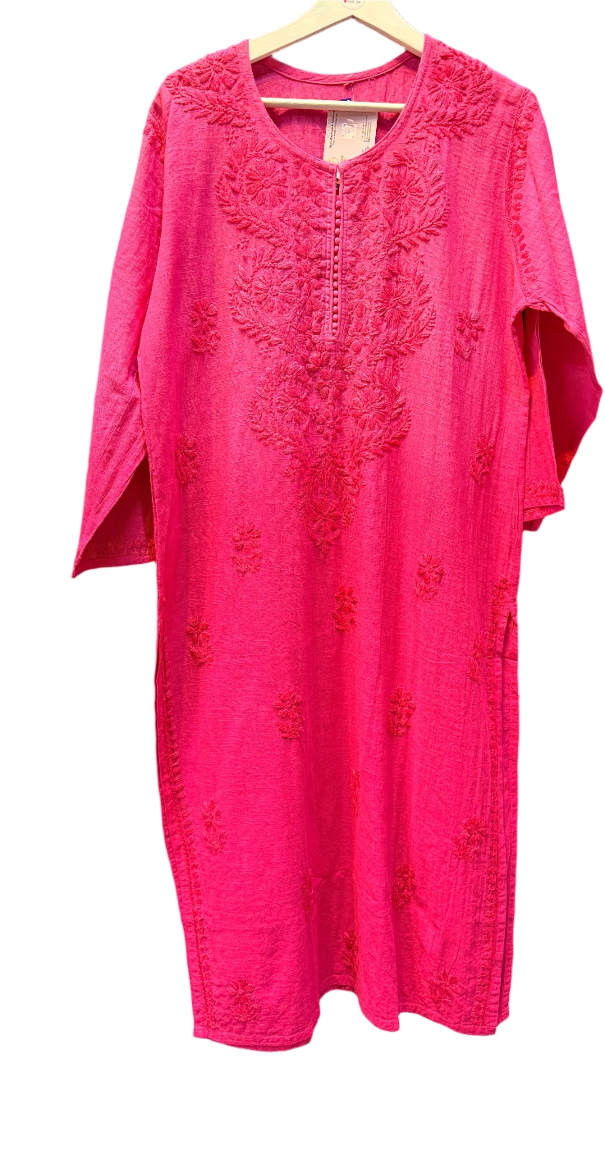 Khadi Chikankari Kurti - Famaza Couture