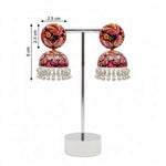 Artistic Butterfly & Floral Hand-Printed Jhumka Earrings — Lightweight Statement Jhumkey