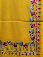 Kashmiri Rose Embroidered Pashmina Scarf/Shawl | Luxurious Aari Work – Famaza Couture