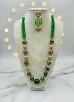 Tanjore Art Meenakari Kundan Rani Mala Set – Regal Bridal Necklace with Earrings | Famaza Couture