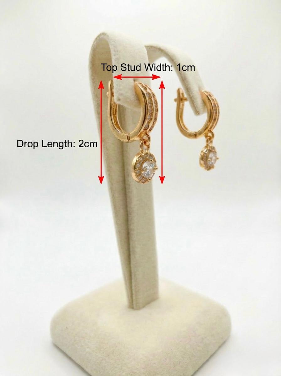 The Blush Radiance Studs: Rose Gold Plated Cubic Zirconia Earrings | Famaza Couture