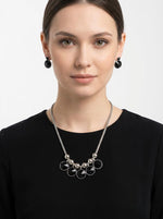 The Summer Noir Set: Oxidised Silver & Black Jewellery Set | Famaza Couture