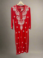 Chikankari Kurti/Shirt/Top - Modal - Ghass Patti with Booti Work