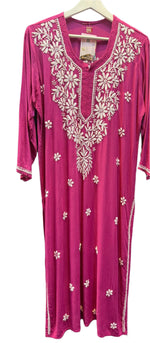 Chikankari Kurti/Shirt/Top - Modal - Ghass Patti with Booti Work