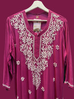 Chikankari Kurti/Shirt/Top - Modal - Ghass Patti with Booti Work