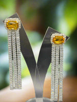 Famaza Cubic Zirconia Drop Earrings | Glamorous Statement Jewellery