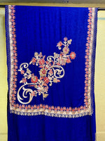 Kashmiri Aari Embroidered Marina Scarf | Handcrafted Shawl – Famaza Couture