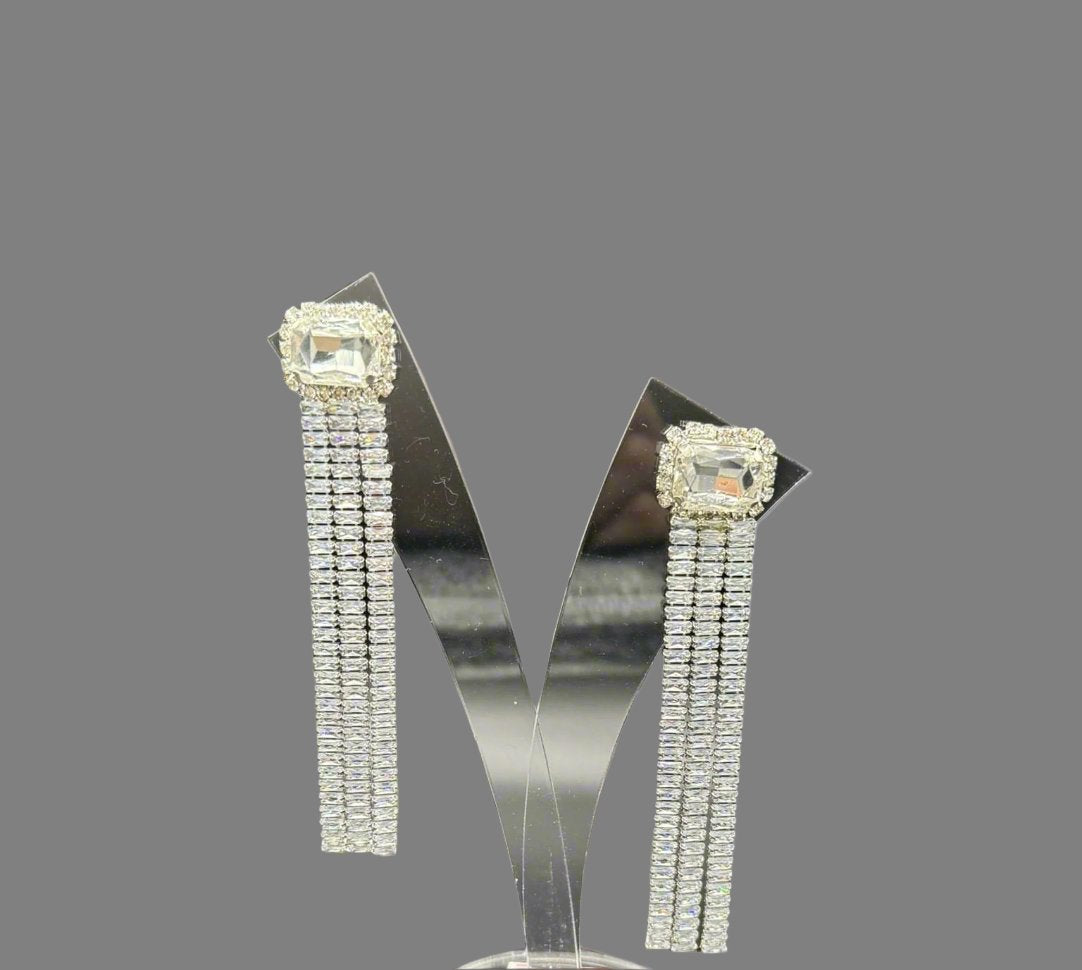 Famaza Cubic Zirconia Drop Earrings | Glamorous Statement Jewellery