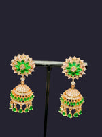 Handcrafted American Diamond Mini Jhumka, earrings/Silver Finish Earrings