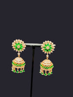 Handcrafted American Diamond Mini Jhumka, earrings/Silver Finish Earrings