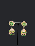 Handcrafted American Diamond Mini Jhumka, earrings/Silver Finish Earrings