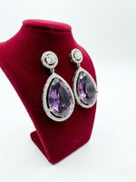 The Duchess American Diamond Teardrop Statement Earrings