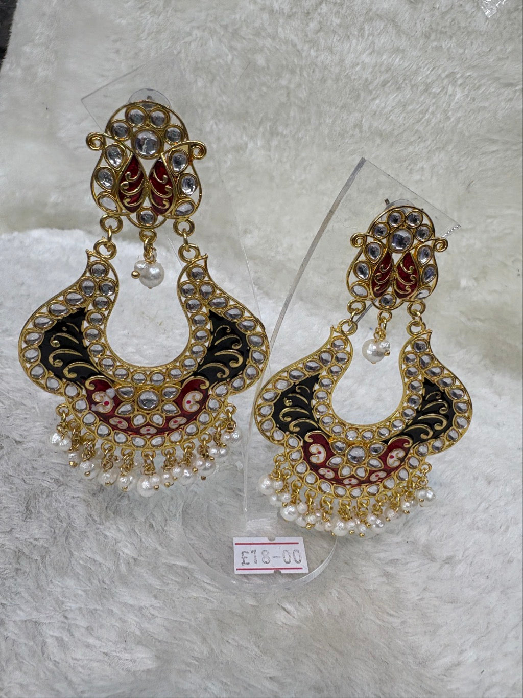 Gold Finish Chand Bali Earrings | Handcrafted Festive Statement Jewellery