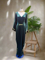 Khurshid Batwing Velvet Kaftan dress