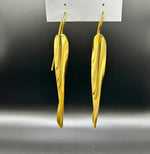 Golden drop twisted Earrings | Handcrafted Statement Jewellery – Famaza Couture