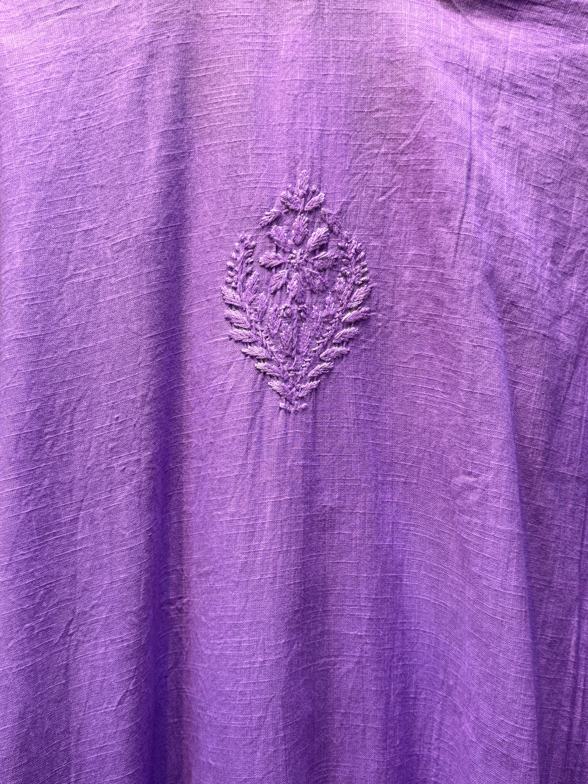 Khadi Chikankari Kurti - Famaza Couture