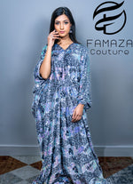 Sequins Velvet Kaftan Dress | Elegant Flowing Evening Wear – Famaza Couture