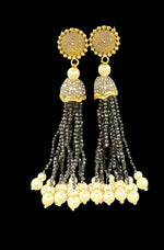 Tanjore Art Beaded Mala Set | Regal Bridal Pearl Necklace – Famaza Couture